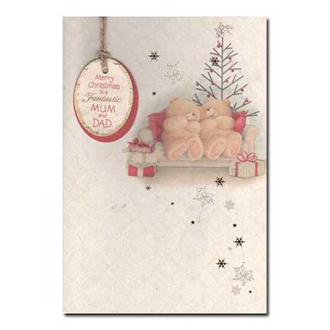 Mum and Dad Forever Friends Christmas Card